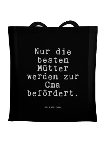 Mr. & Mrs. Panda Tote Bag Nur die besten Mütter... mit Spruch in Schwarz