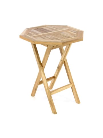 VCM  Balkontisch Gartentisch Beistelltisch natur Teak in Braun