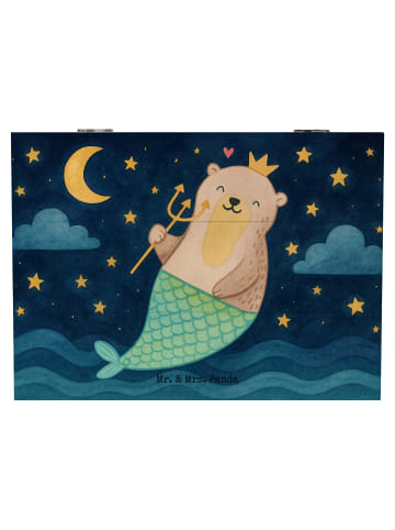 Mr. & Mrs. Panda Kiste Wassermann Astrologie Design ohne Spruch in Weiß