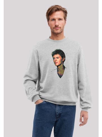 F4NT4STIC Sweatshirt TV Times Pop Star David Bowie 1977 in grau meliert