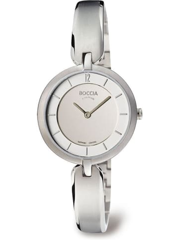 Boccia Uhr in Silber