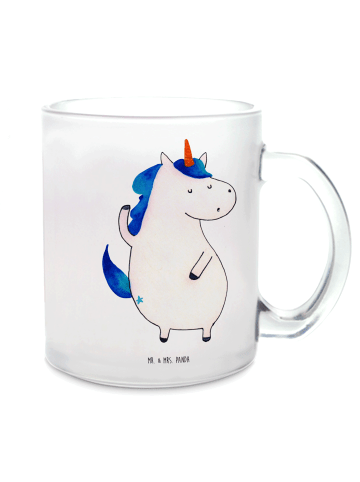 Mr. & Mrs. Panda Glas Einhorn Mann ohne Spruch in Transparent