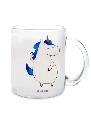 Mr. & Mrs. Panda Teetasse Einhorn Mann ohne Spruch in Transparent