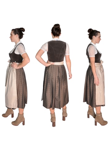 MarJo Midi Dirndl in Braun