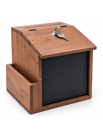 relaxdays Vorschlagsbox in Braun - (B)21 x (H)20 x (T)16 cm