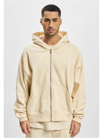 DEF Zip-Kapuzenpullover in beige