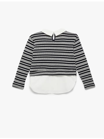 KOTON SWEATSHIRTS in Marineblau Gestreift