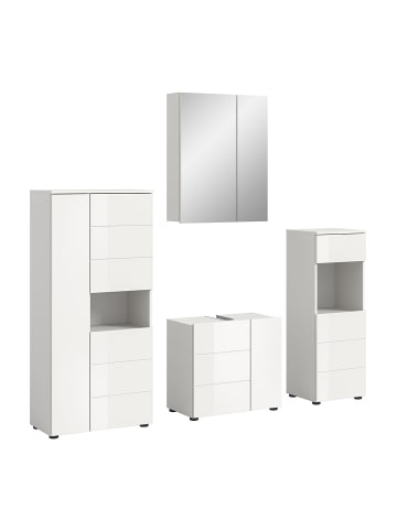 ebuy24 Badmöbelset Vira (4-teilig) Weiß 188 x 34 cm