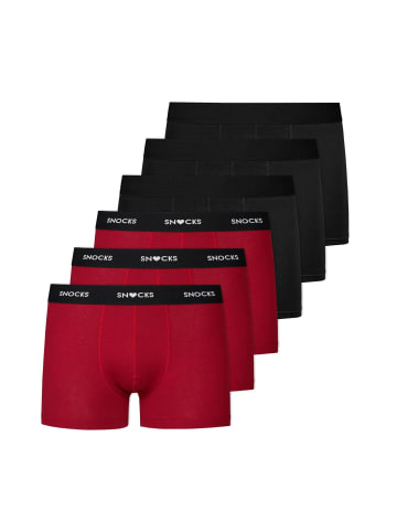 SNOCKS Boxershorts aus Bio-Baumwolle 6 Stück in Mix (Valentinstag)