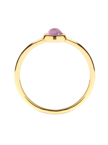 Glanzstücke München Ring aus Sterling Silber mit Amethyst in gelbgold