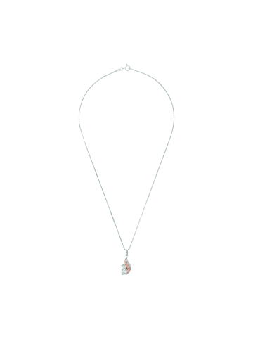 Amor Kette mit Anhänger Silber 925, rhodiniert+rosévergoldet in Bicolor