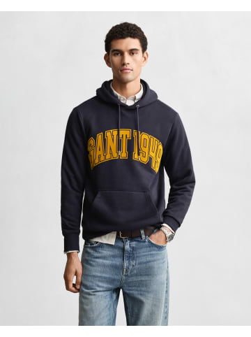 Gant Hoodie in marine mais - 0001