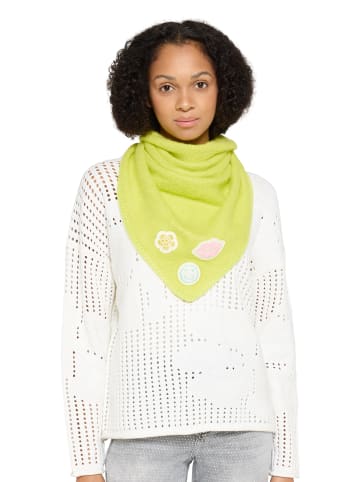 CARTOON Winterschal mit Applikation in Neon Yellow