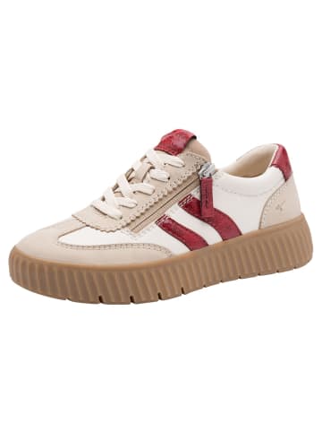 Tamaris WIDE FIT Sneaker in BEIGE/RED