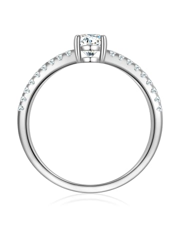 Trilani Ring aus Sterling Silber mit Zirkonia in silber