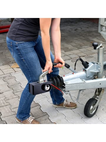 relaxdays Anhängerschloss in Schwarz