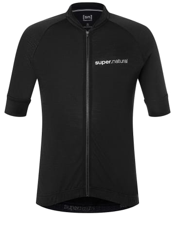 super.natural Merino Fahrradtrikot M GRAVIER SUMMER JERSEY in schwarz