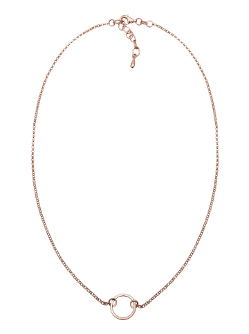 Elli Halskette 925 Sterling Silber Kreis in Rosegold