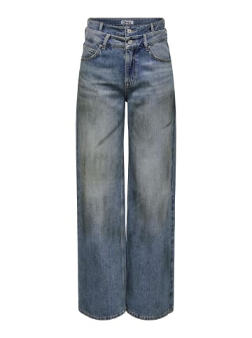 ONLY Jeans mit weitem Bein in Medium Blue Denim