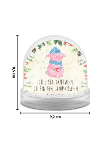 Mr. & Mrs. Panda glitzerkugel Schwein Glühwein mit Spruch in Naturpapier