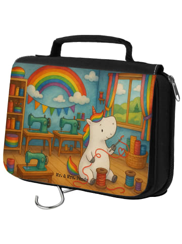 Mr. & Mrs. Panda Schminktasche Einhorn Näherin Design ohne Spruch in Weiß