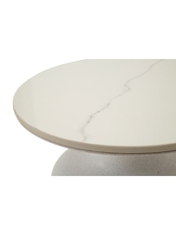 Mauro Ferretti Couchtisch aus weißem Metall, Ø 40 x 47 cm