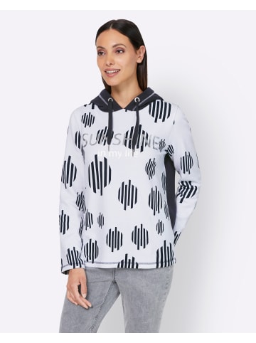 Heine Kapuzensweatshirt in marine-ecru-bedruckt