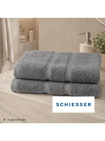 Schiesser Frottierserie Las Palmas in Anthrazit