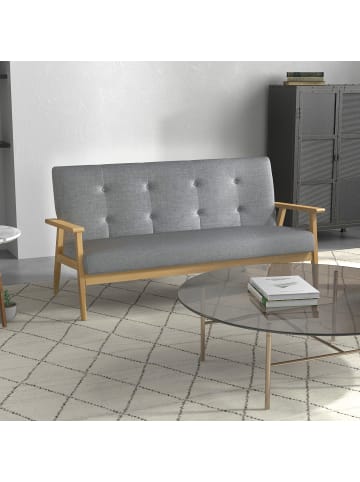 HOMCOM 3-Sitzer-Sofa-154,5B x 69,5T x 73H cm-Dunkelgrau