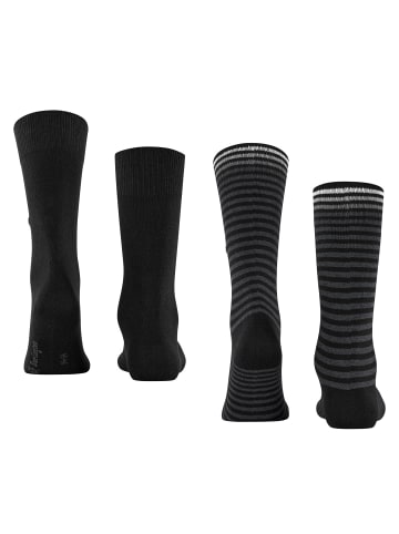 Burlington Socken 2er Pack in Schwarz