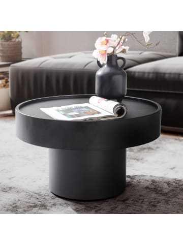 KADIMA DESIGN Couchtisch 60x60x36 cm Metall Sofatisch Rund, Wohnzimmertisch