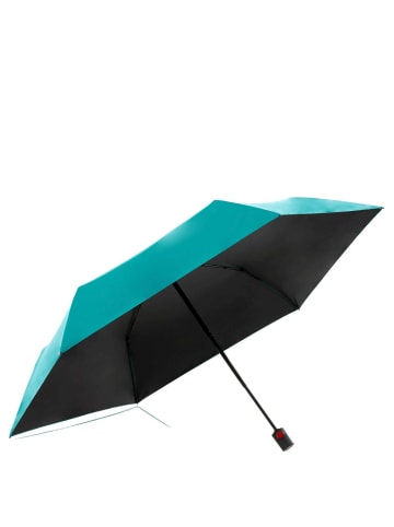 Knirps U.200 Ultra Light Duomatic - Taschenschirm Regenschirm in turquoise with black coating