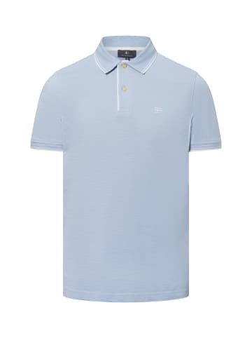 Nils Sundström Poloshirt in hellblau weiß - 0003