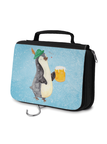 Mr. & Mrs. Panda Toiletry Bag Pinguin Bier ohne Spruch in Eisblau