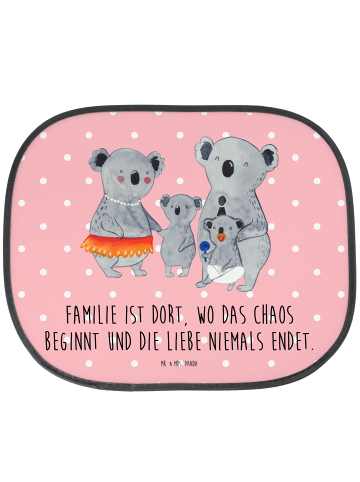 Mr. & Mrs. Panda Auto Sonnenblende Koala Familie mit Spruch in Rot Pastell
