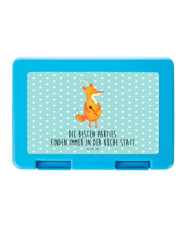 Mr. & Mrs. Panda Bento Box Fuchs Koch mit Spruch in Türkis Pastell