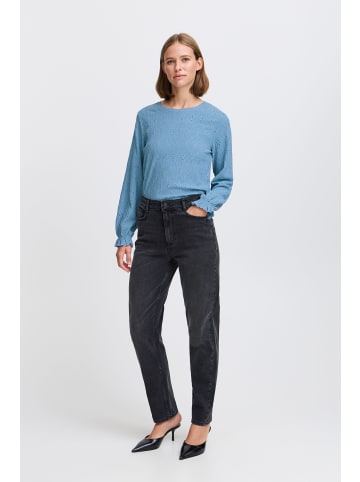b.young Langarmbluse BYSILVA ONECK BLOUSE - 20817242 modische Langarmbluse in Blau