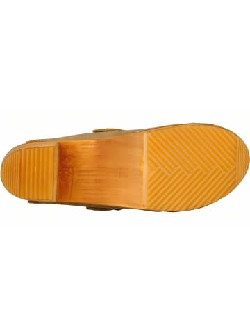 Sanita Comfortwear Clog "WOOD-MALULO SQUARE OPEN" in Beige