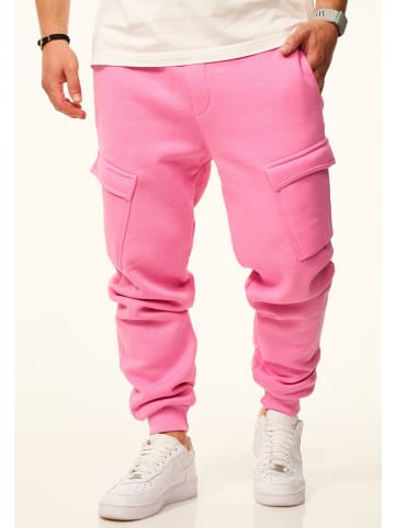 DAILY COTTON Jogginghose - als Cargohose - Lange Trainingshose Sweatpants in Bubble Gum