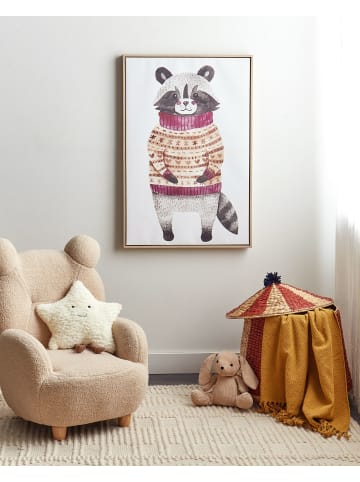 Beliani Canvas CAMPLI in Grau/Beige/Lila - (W) 63 x (H) 93 x (L) 5 cm