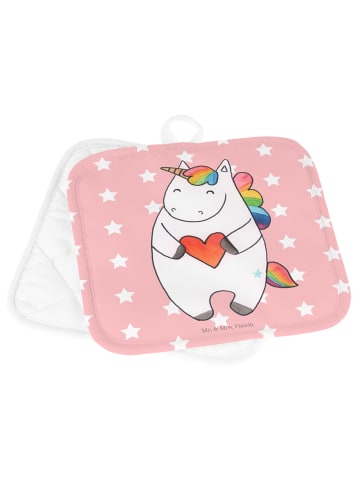 Mr. & Mrs. Panda Topfuntersetzer Einhorn Herz ohne Spruch in Rot Pastell