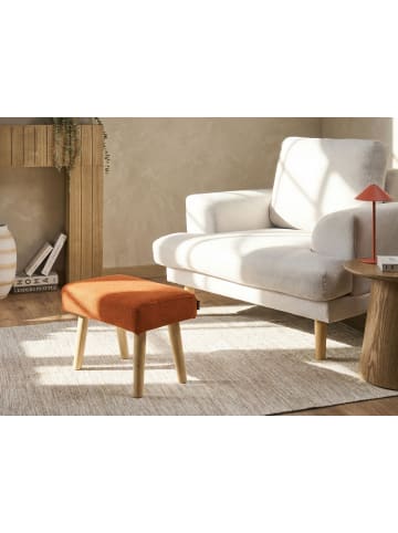 Beliani Hocker TAKOMA in Rot/Braun - (W) 50 x (H) 35 x (L) 30 cm