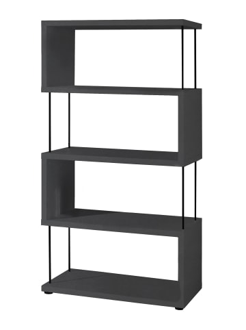 58 aufm Kessel REGAL Elga 66x33x126 Bücherregal Standregal anthrazit matt lack