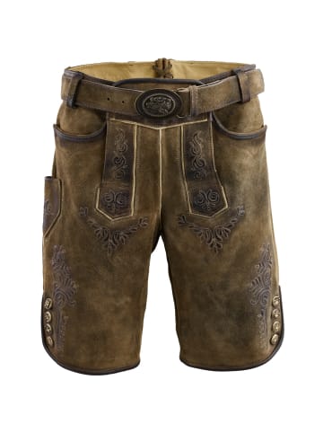 Maddox Country Lederhose Rolli in braun