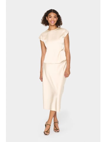 SAINT TROPEZ Rock HafiaSZ Gerade Passform in Creme