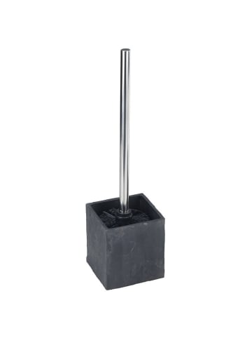 Wenko Bürstenbehälter SLATE ROCK + WC-Bürste in Grau, (B) 10 x (H) 38 x (L) 10 cm