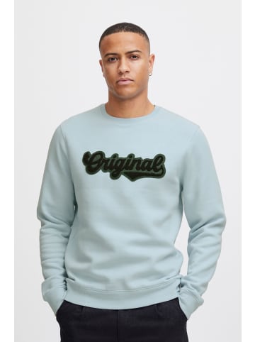 BLEND Sweatshirt Sweatshirt 20716045  Basic Rundhalspullover mit kleinen Brustprint in Blau