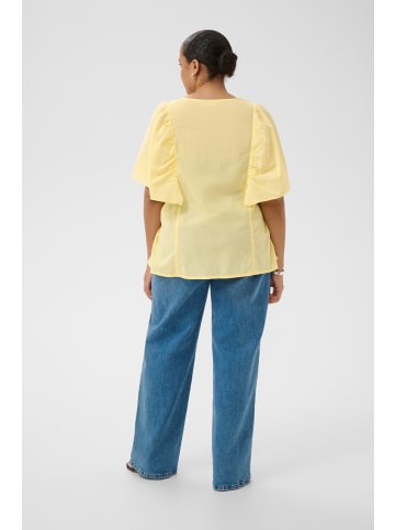 KAFFE curve Bluse kurzarm KCkarlia Loose fit in Sunlight