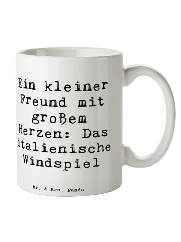 Mr. & Mrs. Panda Geschenktasse Spruch Italienisches Windspiel mi... in Weiß