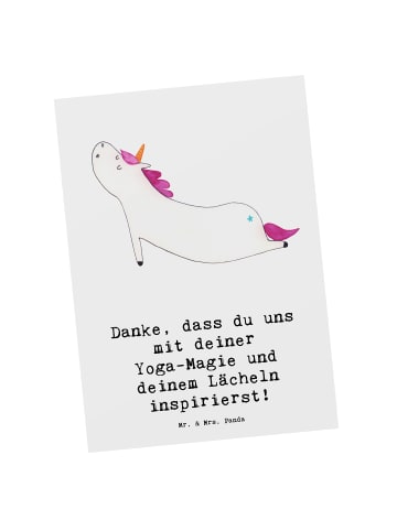 Mr. & Mrs. Panda Grußkarte Yoga Trainerin Inspiration mit Spruch in Weiß
